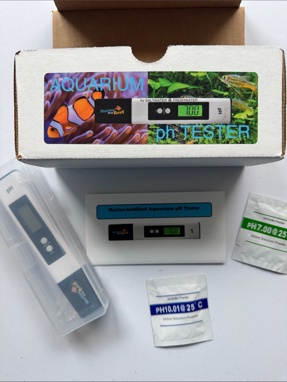 Marine and Reef Aquarium pH Tester - White